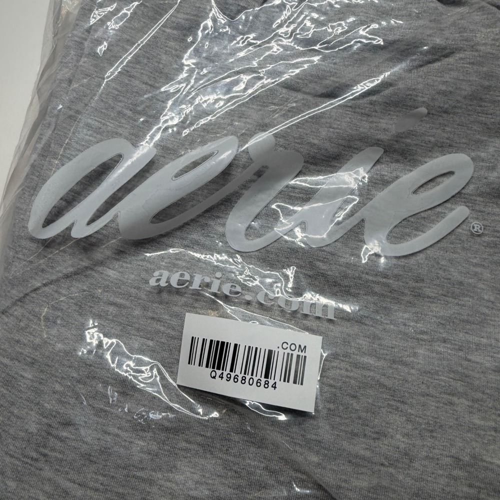 AERIE OTT Gray Fleece Jogger Sweatpants Women's Size Small NWT In Package - Picture 3 of 7